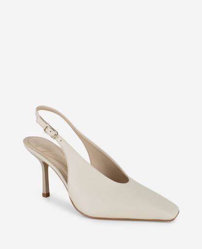 Aerial Leather Slingback Heel