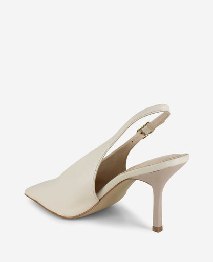 Aerial Leather Slingback Heel