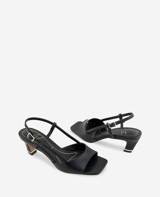 Anna Leather Open Toe Slingback Sandal