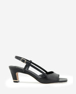 Anna Leather Open Toe Slingback Sandal