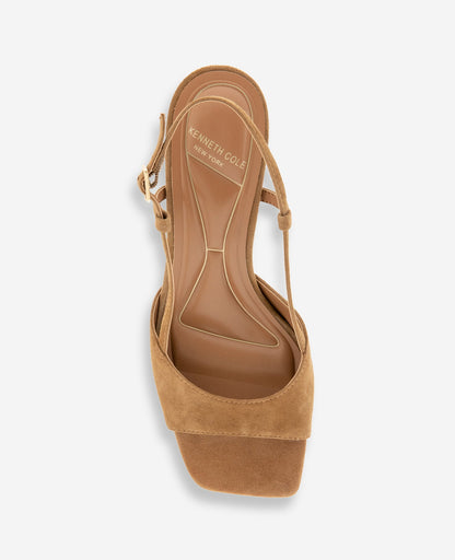 Anna Suede Open Toe Slingback Sandal