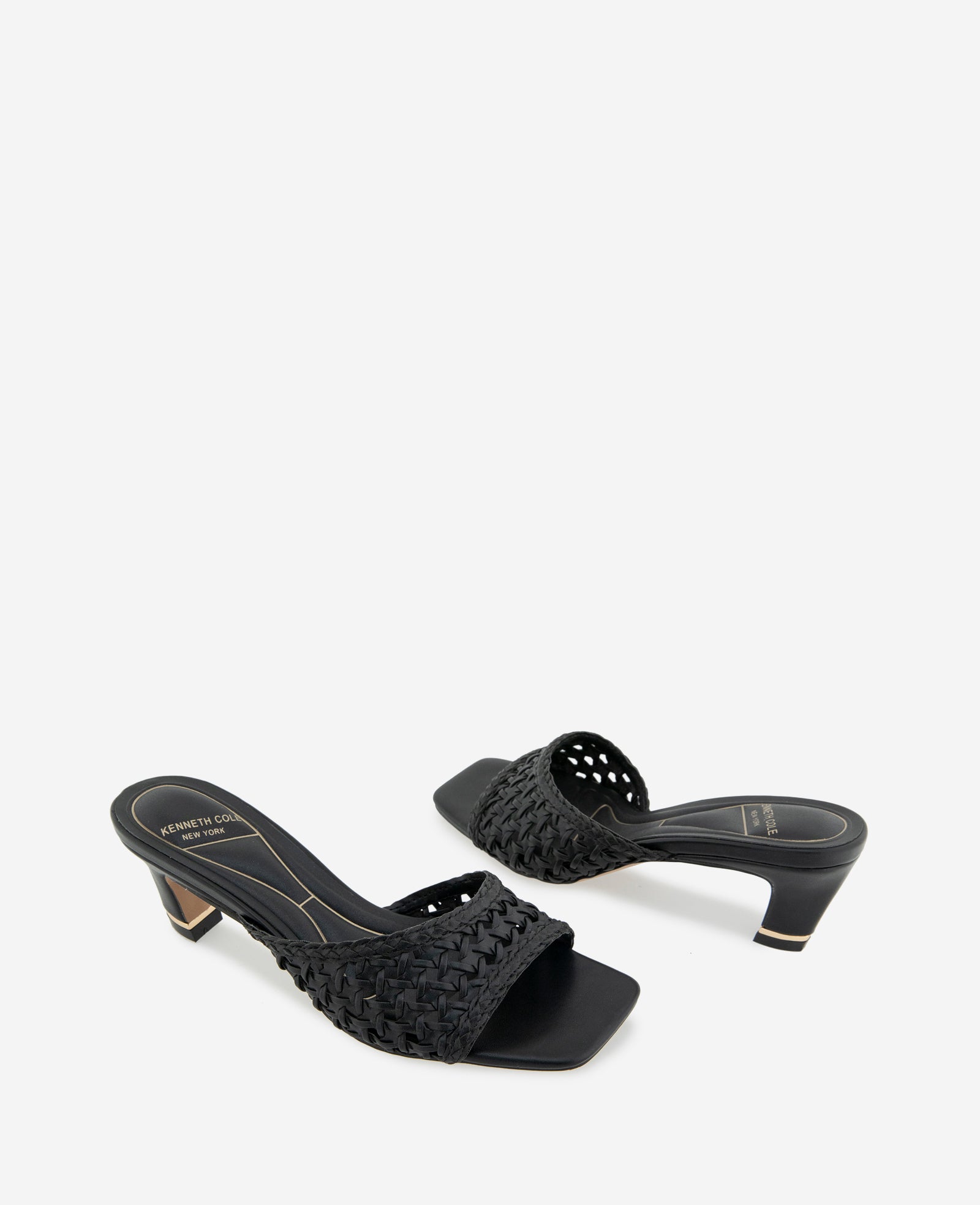Arita Woven Leather Open Toe Heel