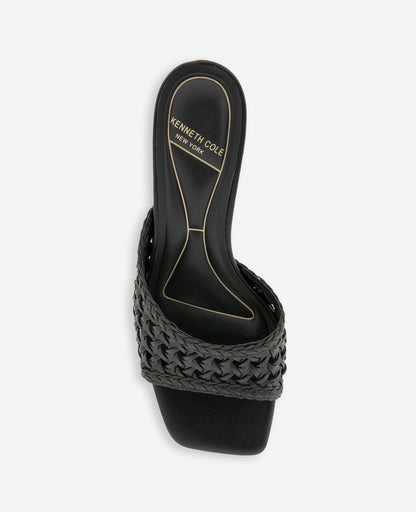 Arita Woven Leather Open Toe Heel
