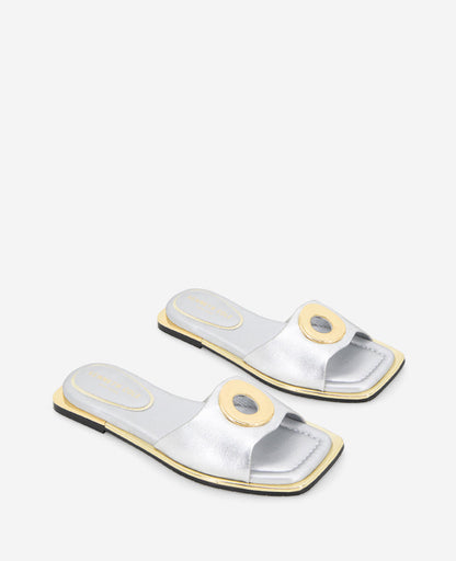 Asher Metallic Metal Ring Sandal