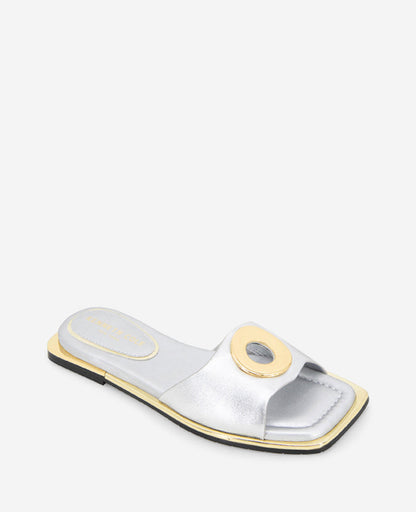 Asher Metallic Metal Ring Sandal