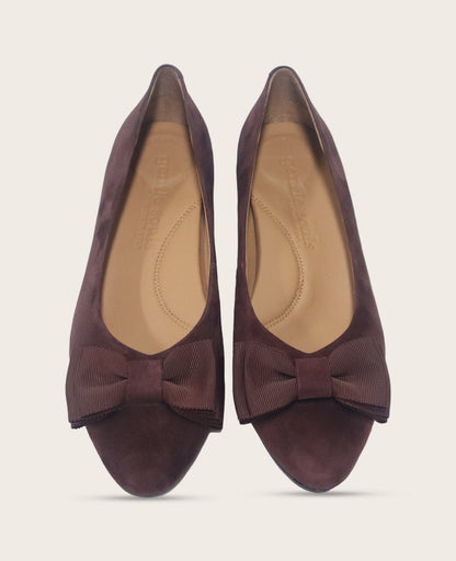 GENTLE SOULS - Atlas Suede Bow Flat