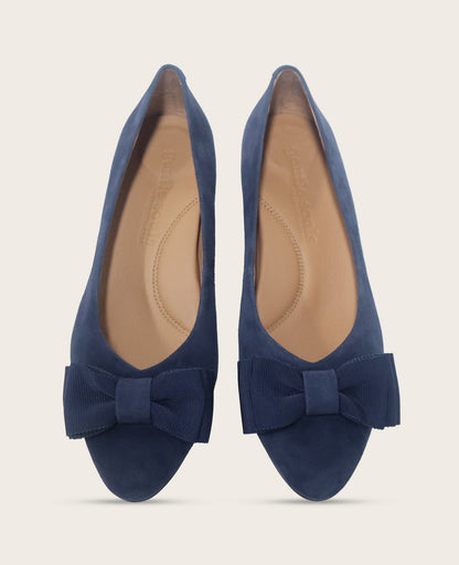 GENTLE SOULS - Atlas Suede Bow Flat