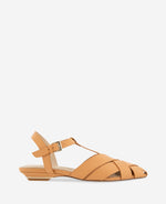 Bindy Woven Leather T-Strap Sandal