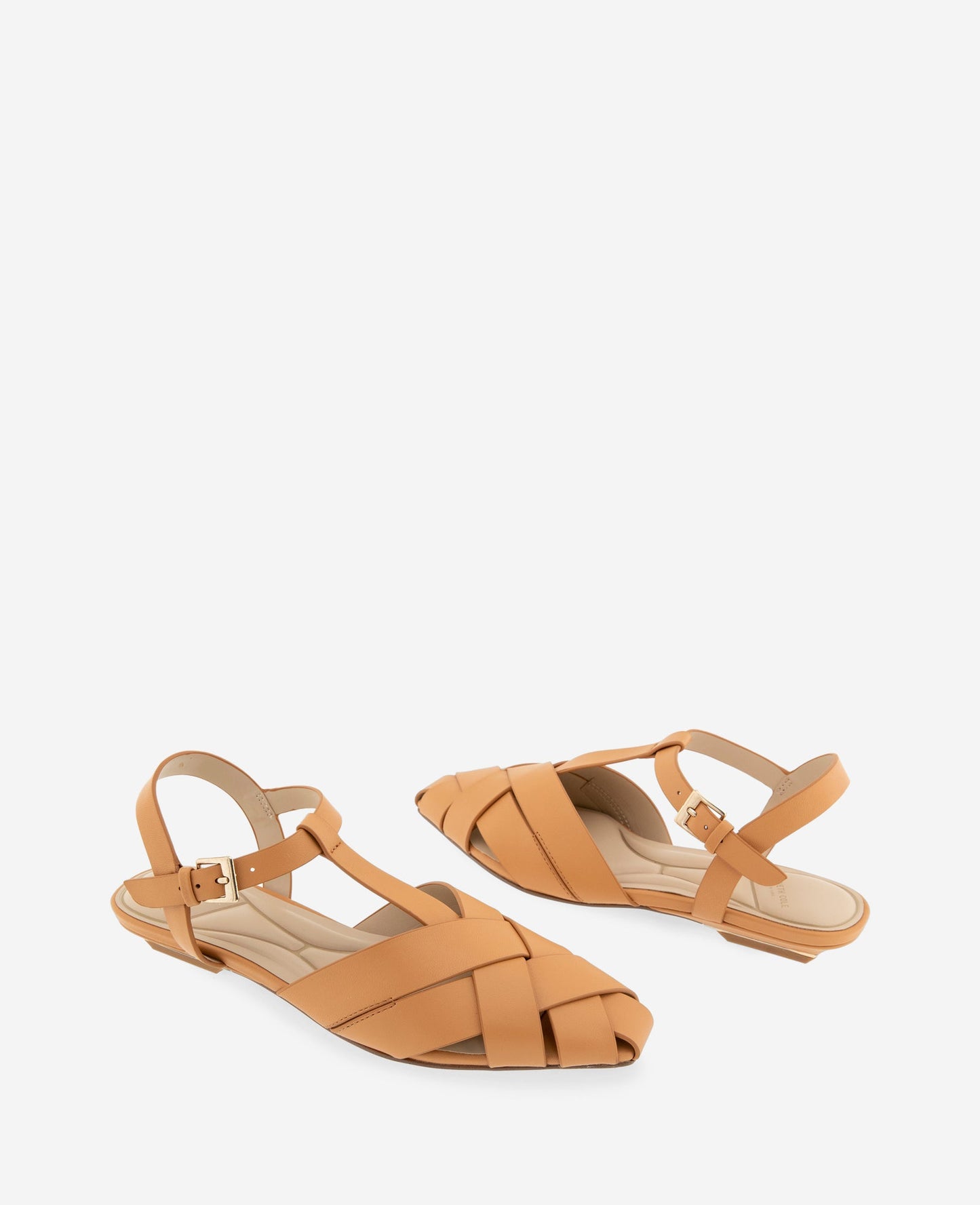 Bindy Woven Leather T-Strap Sandal