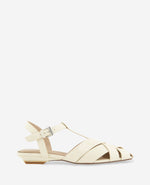 Bindy Woven Leather T-Strap Sandal