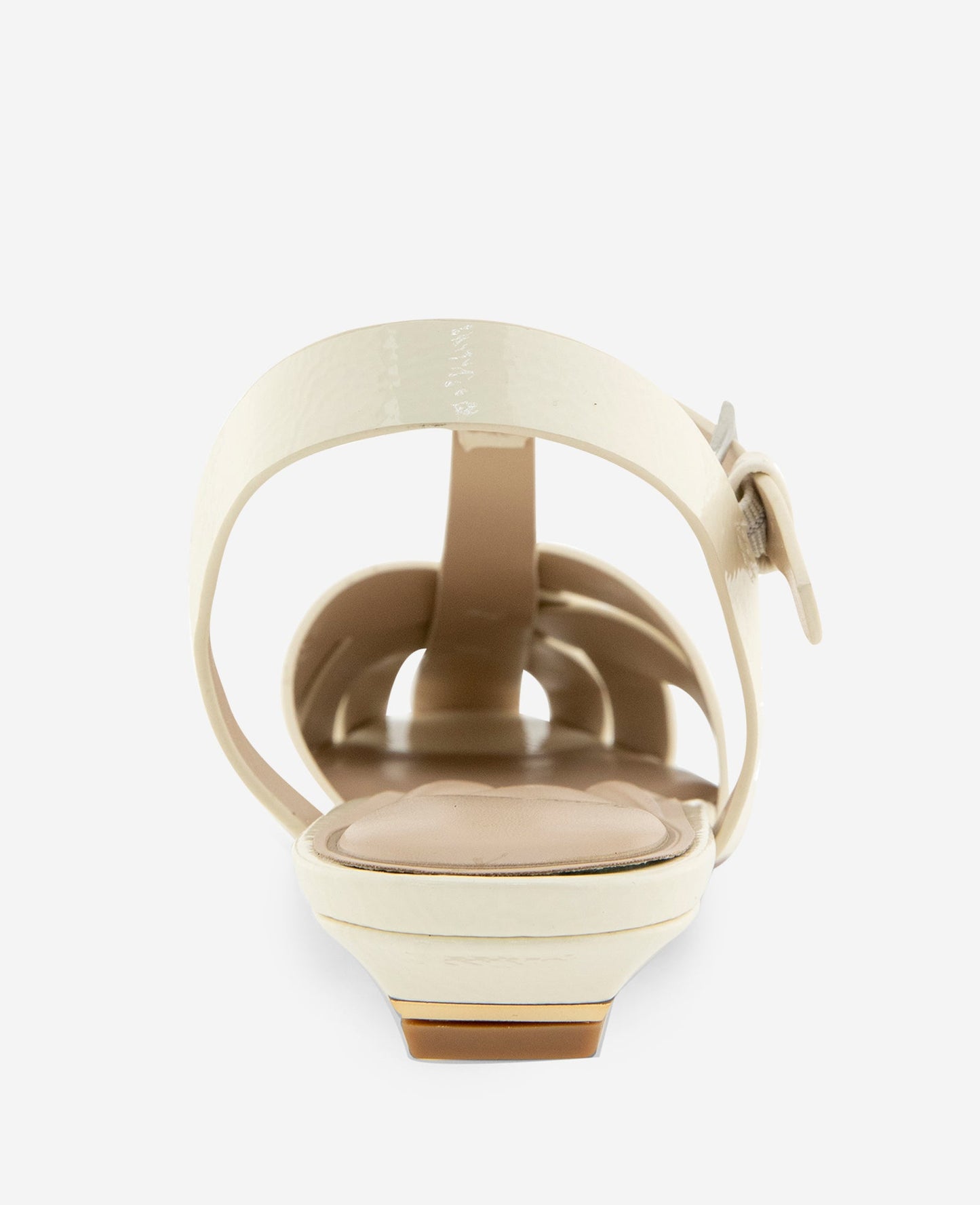 Bindy Woven Leather T-Strap Sandal