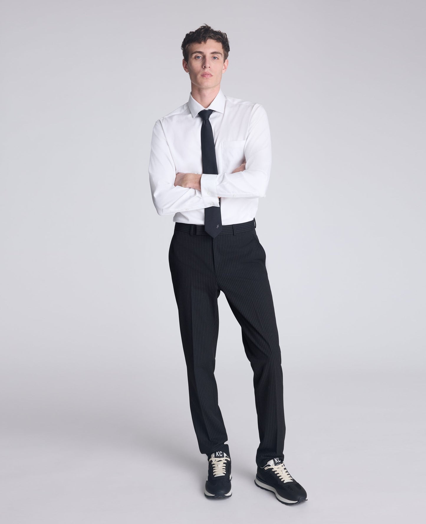 REACTION - Slim-Fit Button-Down Dress Shirt