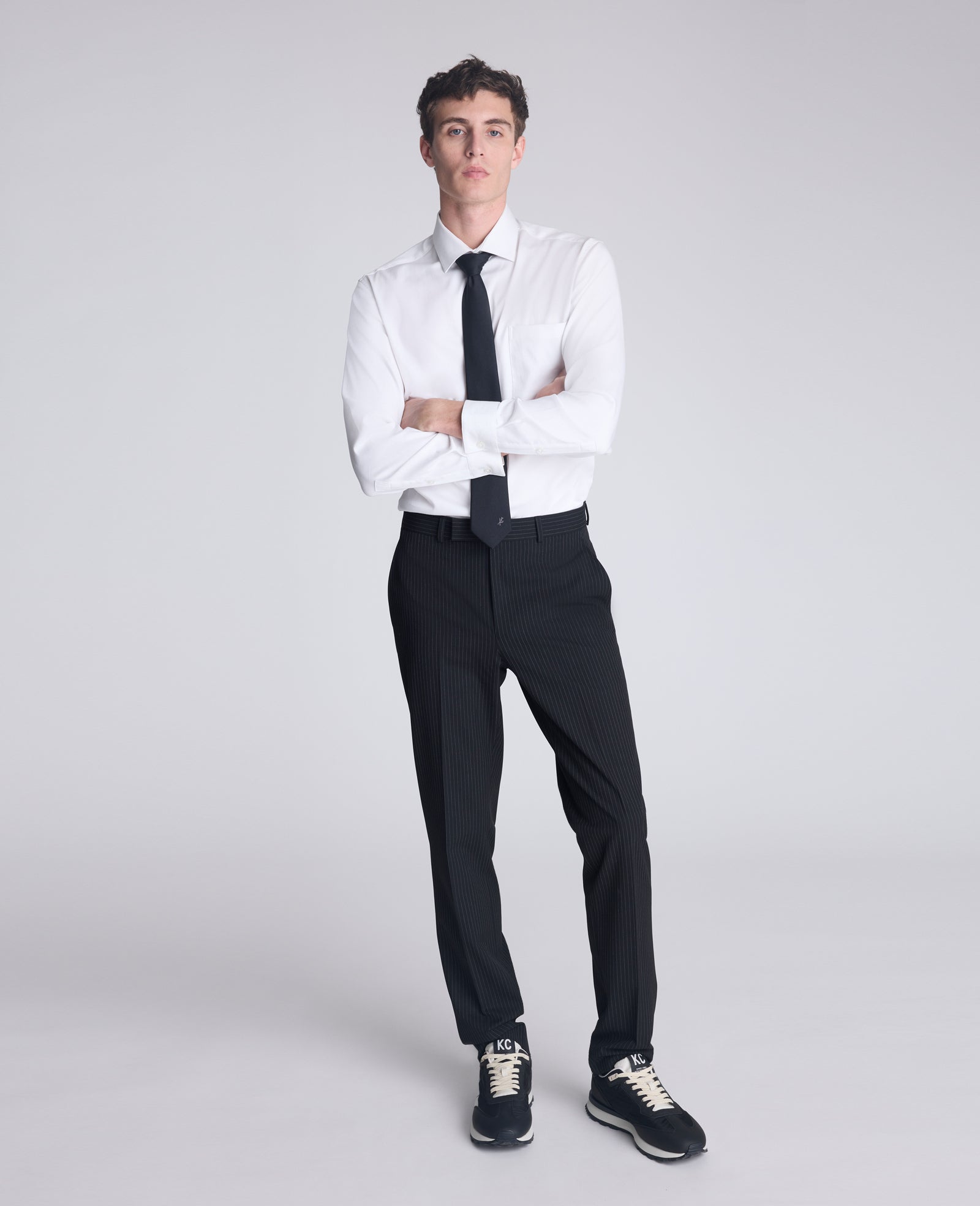 REACTION - Slim-Fit Button-Down Dress Shirt