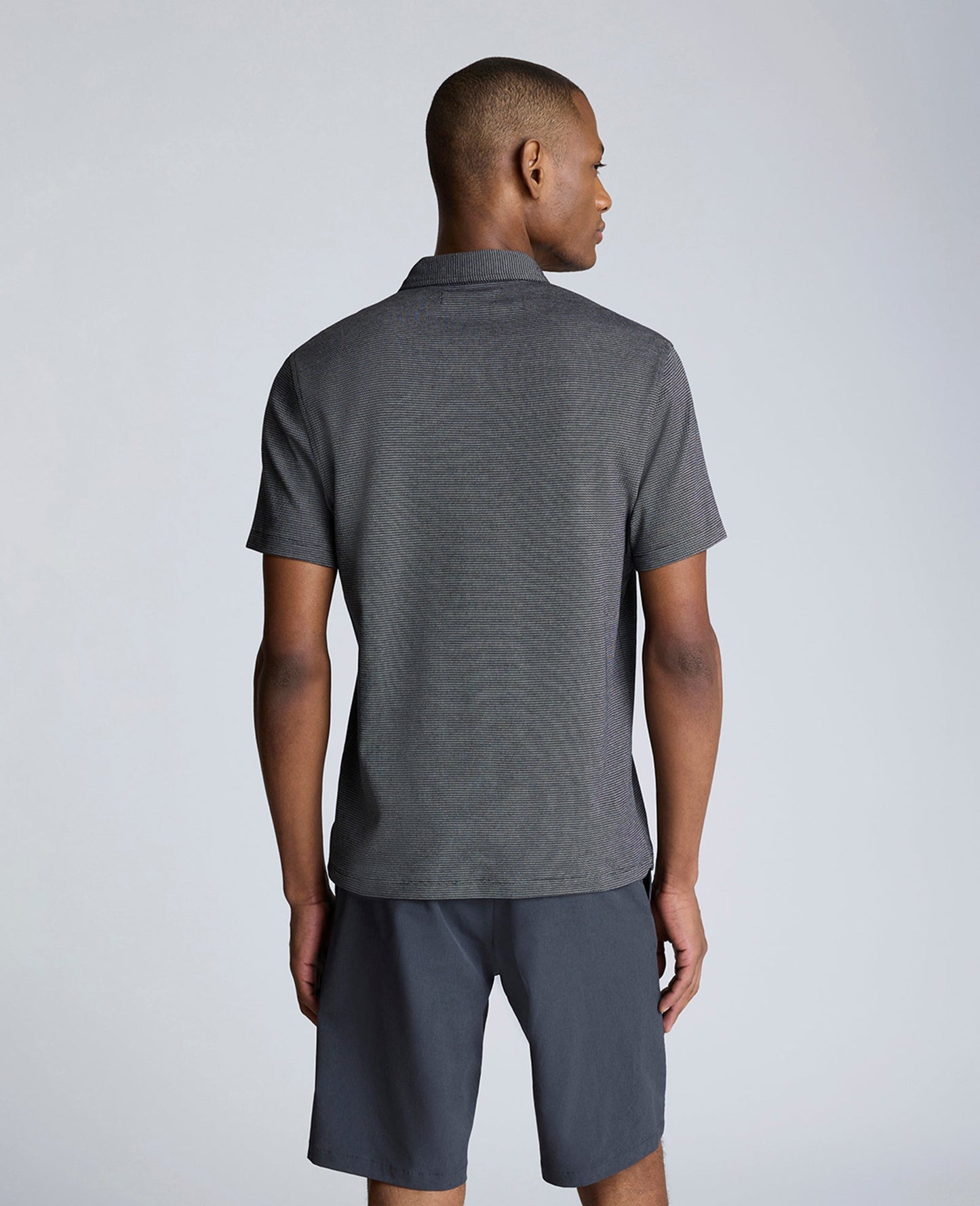 Knit Two-Toned Button Polo