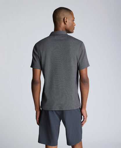 Knit Two-Toned Button Polo