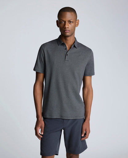 Knit Two-Toned Button Polo