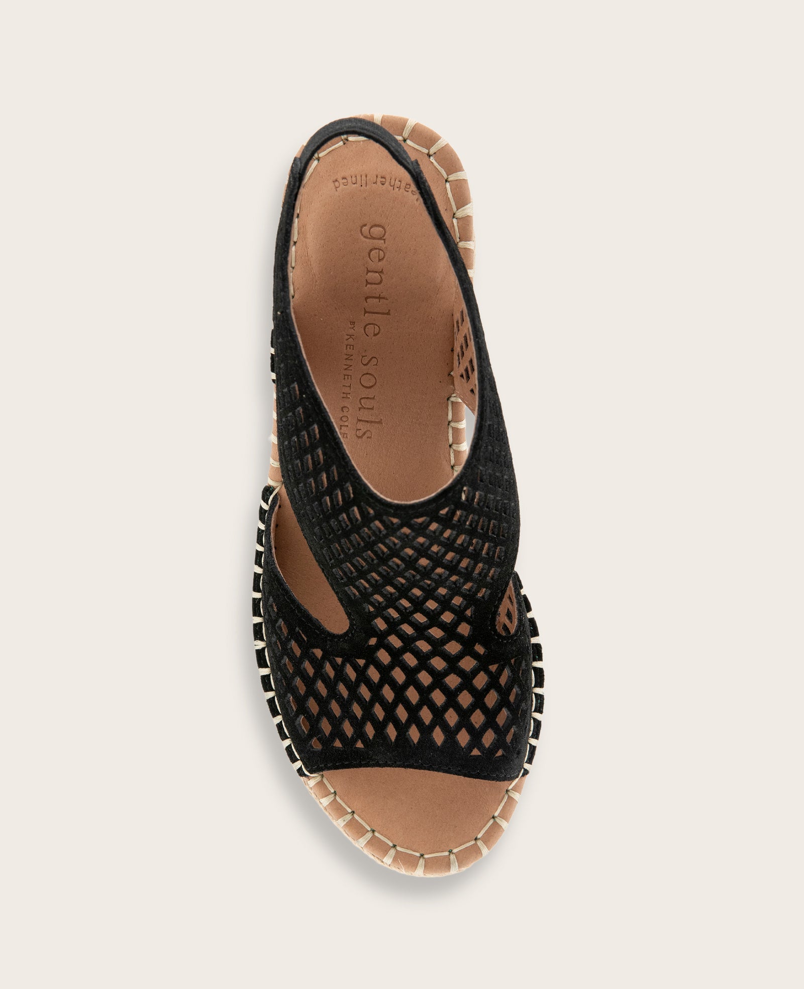 GENTLE SOULS - Cody Perforated Suede Espadrille Wedge