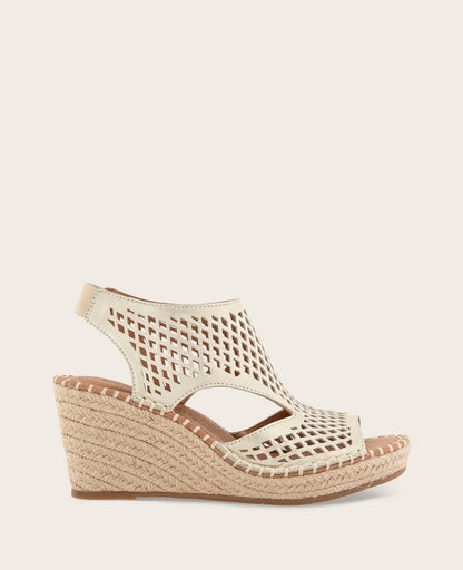 GENTLE SOULS - Cody Perforated Leather Espadrille Wedge