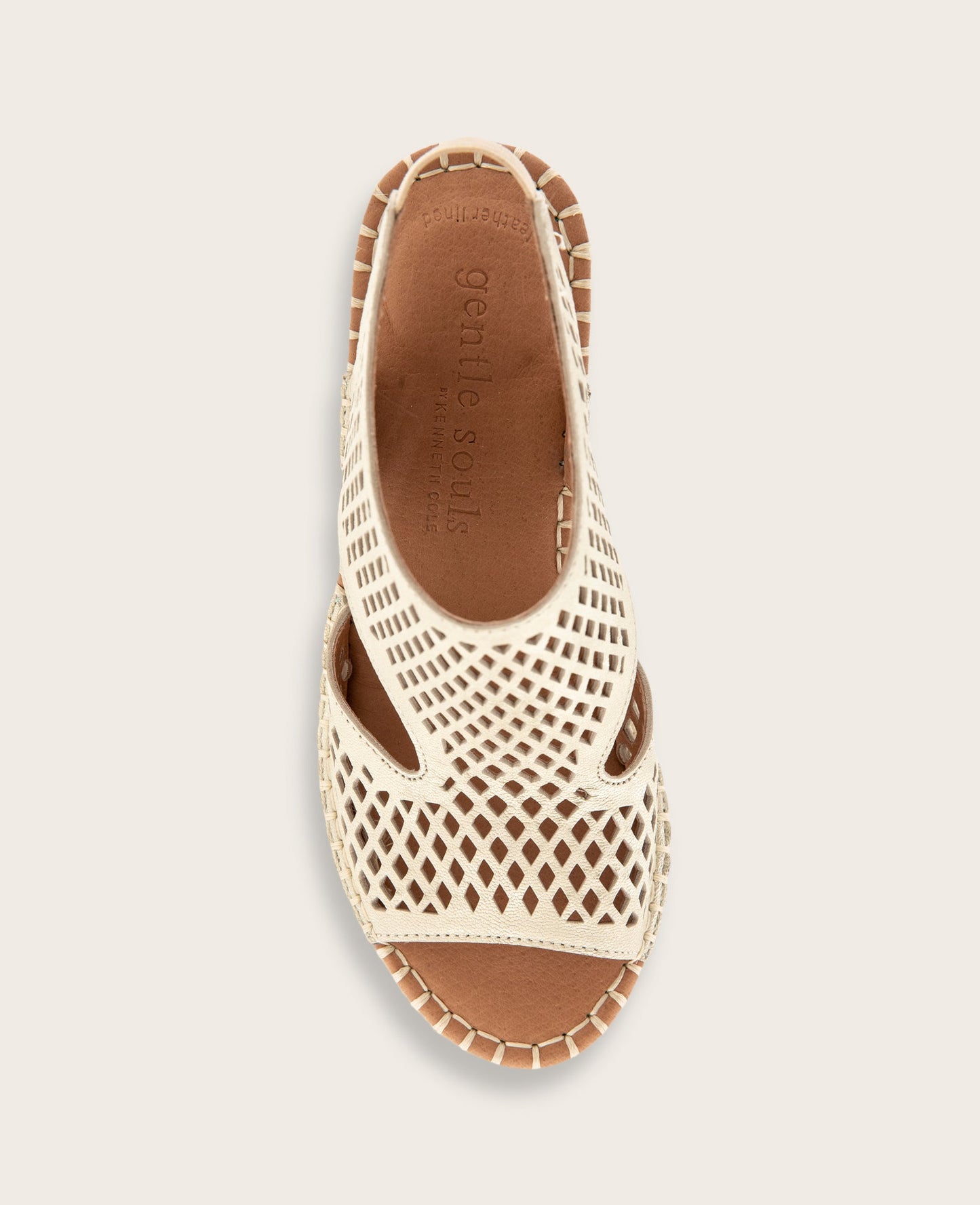 GENTLE SOULS - Cody Perforated Leather Espadrille Wedge