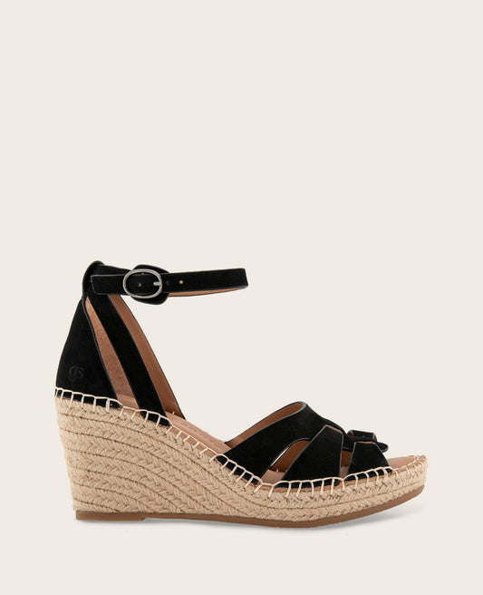 GENTLE SOULS - Coolie Nubuck Espadrille Wedge
