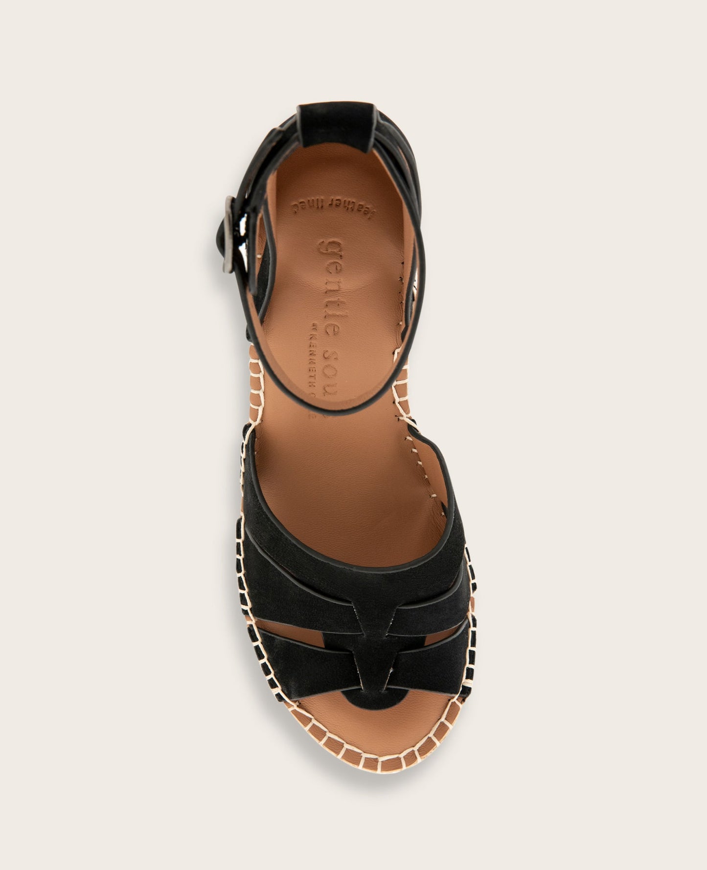 GENTLE SOULS - Coolie Nubuck Espadrille Wedge