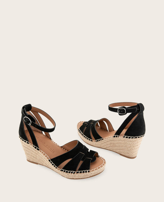 GENTLE SOULS - Coolie Nubuck Espadrille Wedge
