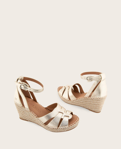 GENTLE SOULS - Coolie Metallic Espadrille Wedge