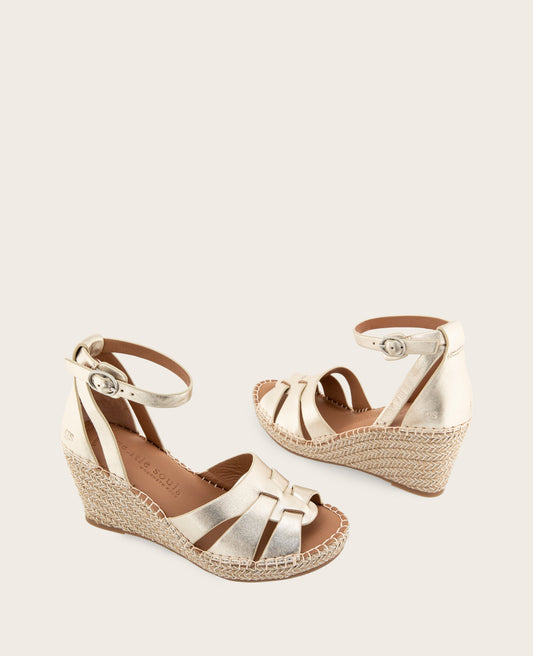 GENTLE SOULS - Coolie Metallic Espadrille Wedge