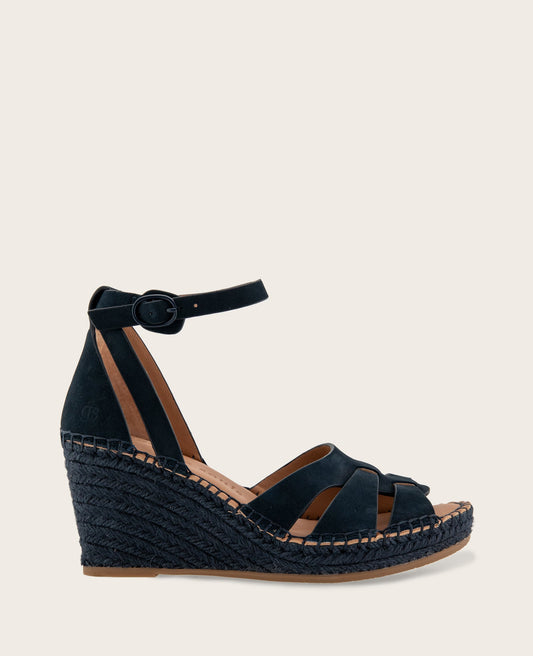 GENTLE SOULS - Coolie Nubuck Espadrille Wedge