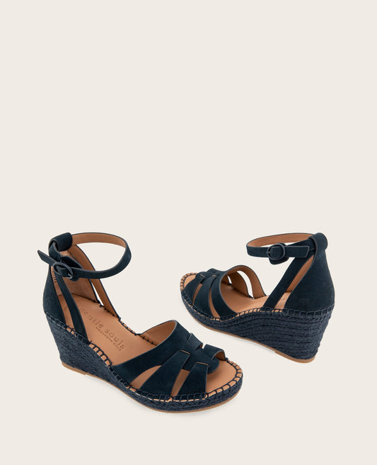 GENTLE SOULS - Coolie Nubuck Espadrille Wedge