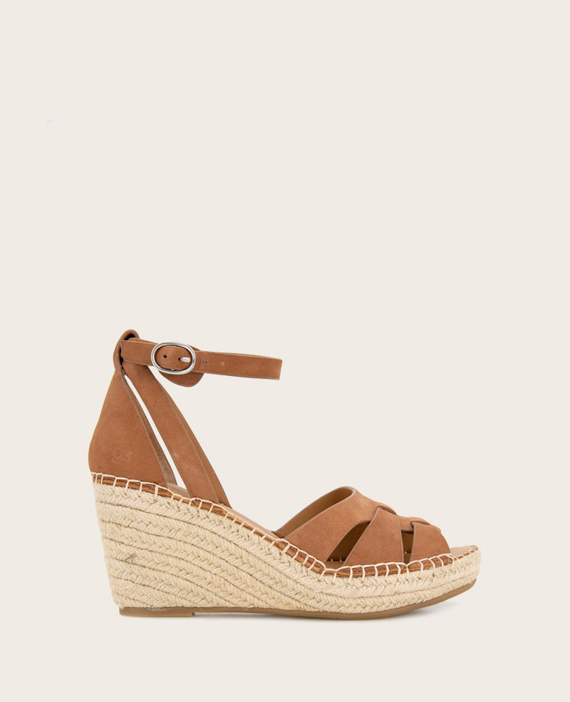 GENTLE SOULS - Coolie Nubuck Espadrille Wedge
