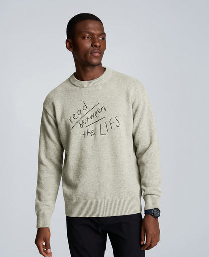 Lingua Franca Read Between The Lies Unisex Cotton Crewneck Sweater