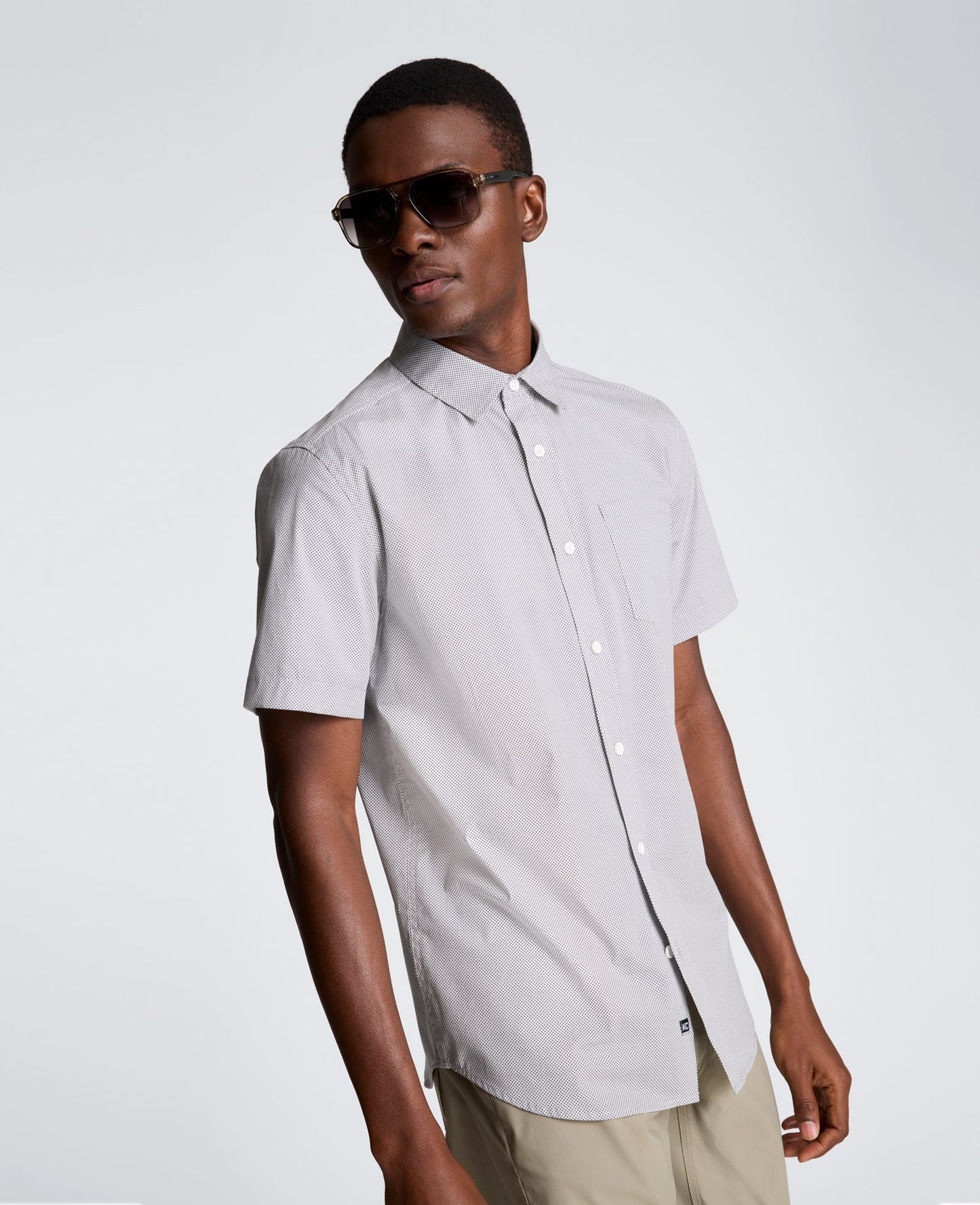Short Sleeve Sport Shirt with Chest Pocket