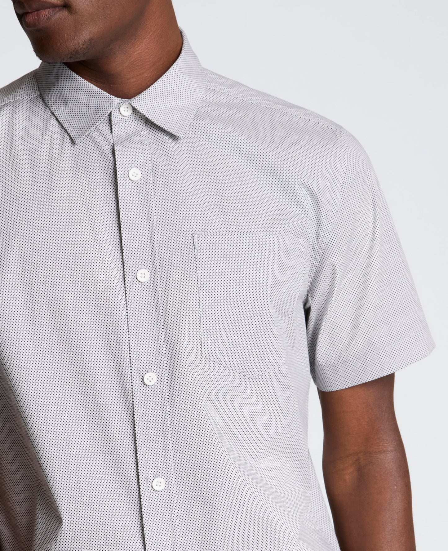 Short Sleeve Sport Shirt with Chest Pocket