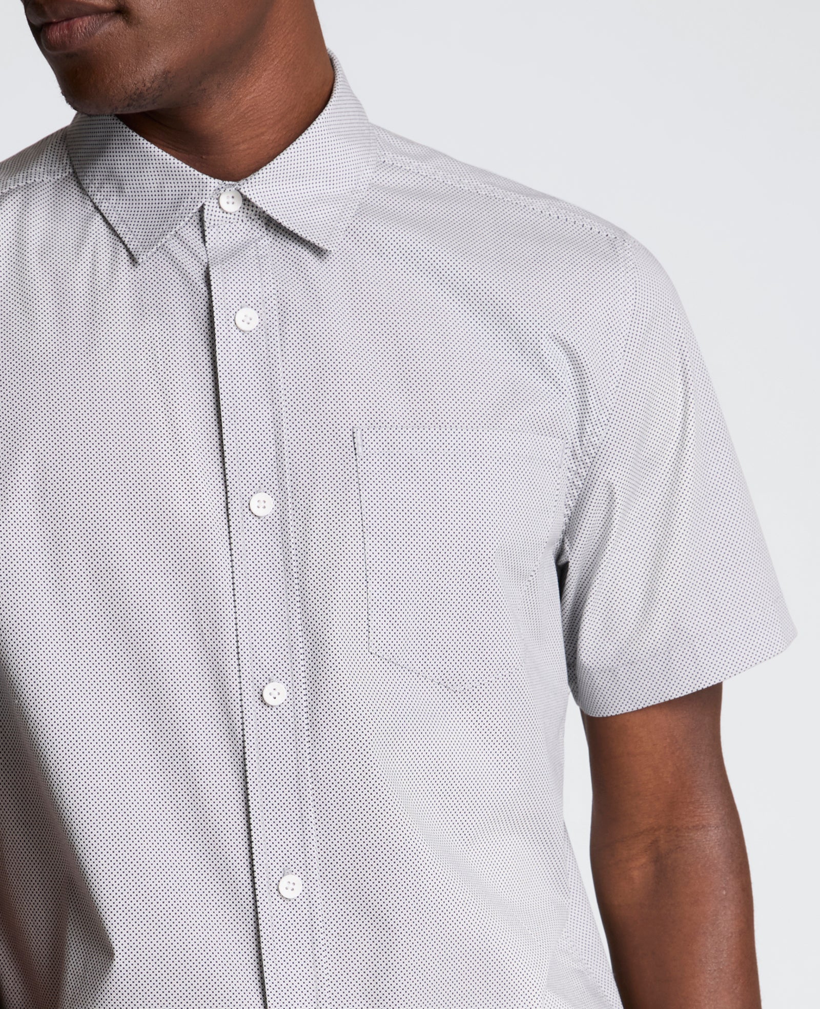 Short Sleeve Sport Shirt with Chest Pocket