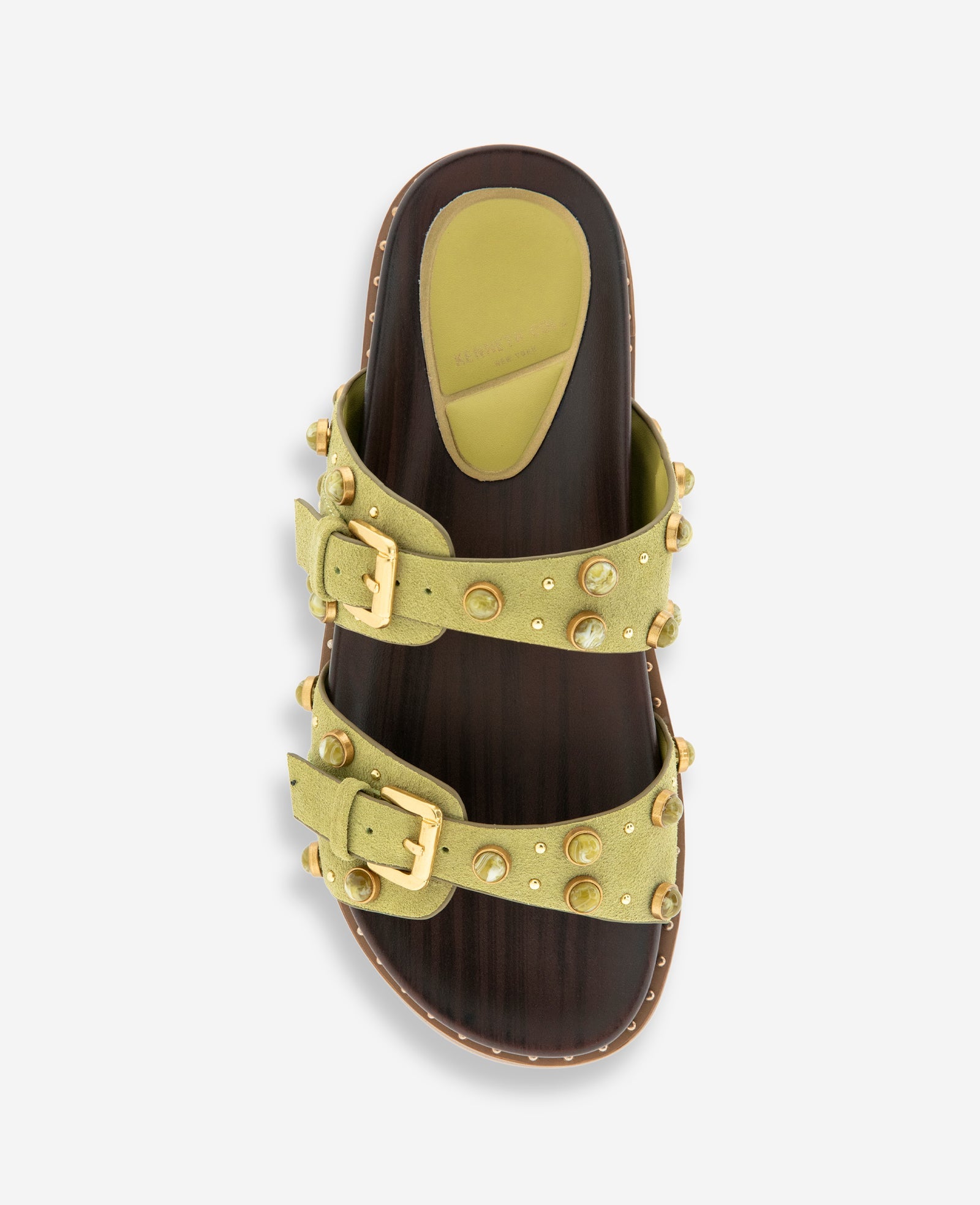 Deardra Suede Double Band Buckle Slide