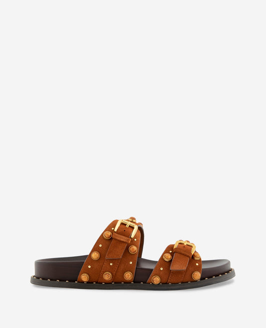 Deardra Suede Double Band Buckle Slide