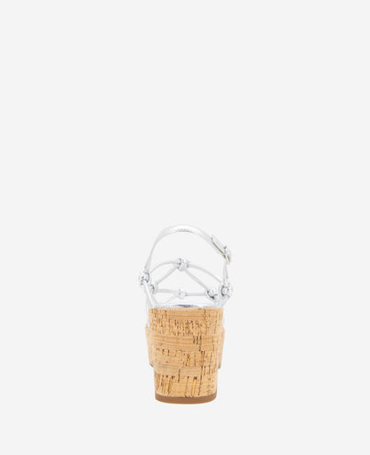 REACTION - Essa Metallic Cork Platform Sandal