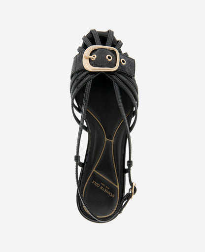 Farrah Patent Caged In Buckle Sandal
