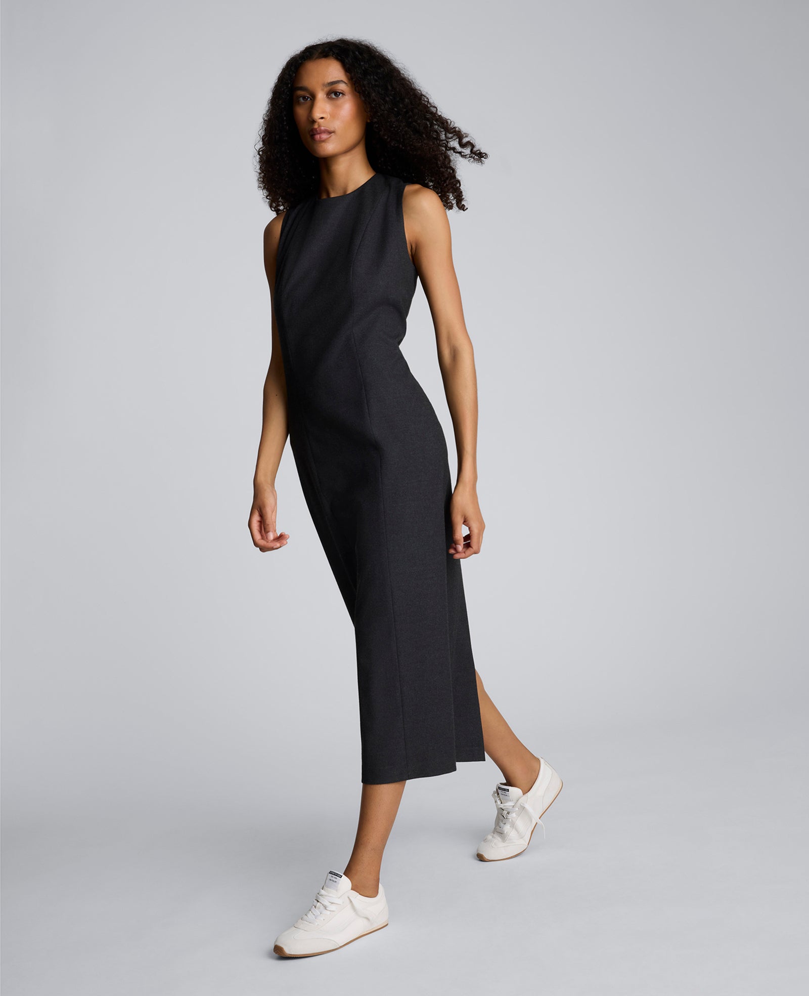 Flannel Midi Sheath Dress