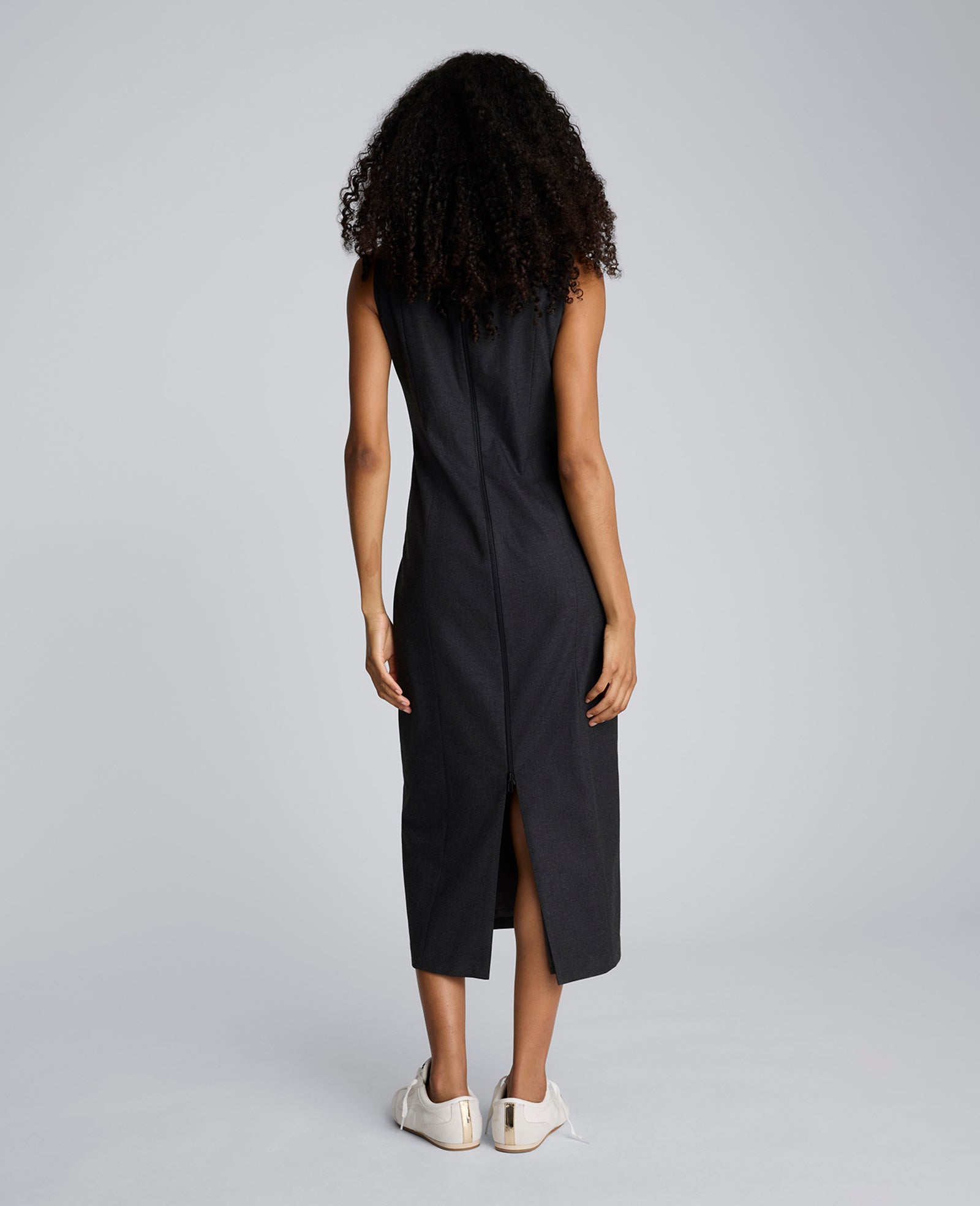 Flannel Midi Sheath Dress