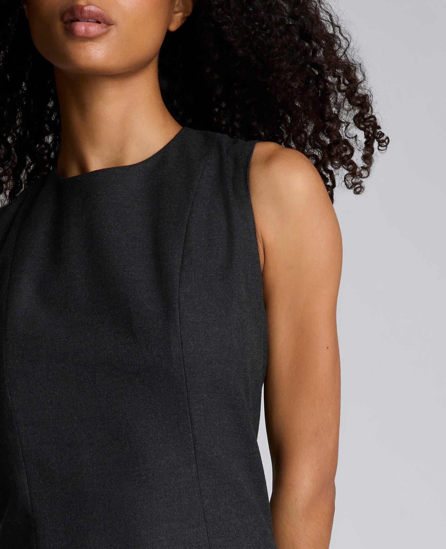 Flannel Midi Sheath Dress