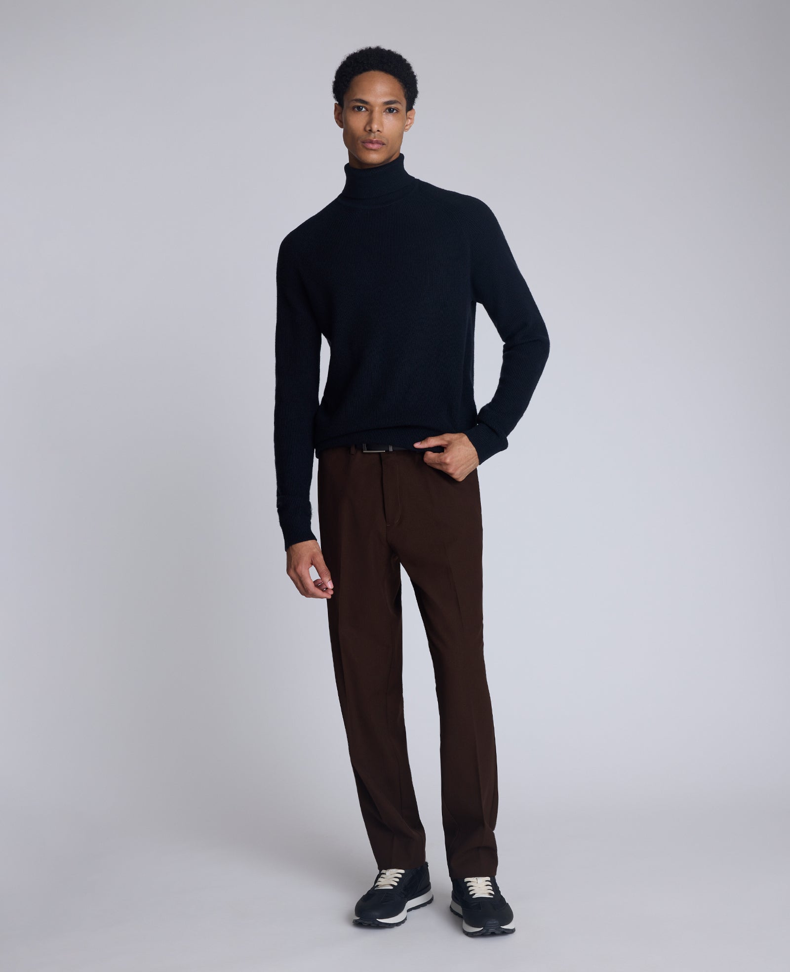 Foldover Turtleneck Sweater