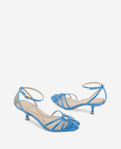 Genevieve Patent Cage Toe Ankle Strap Heel