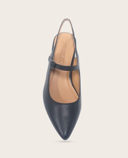 GENTLE SOULS - Gladys Leather Ankle Strap Slingback