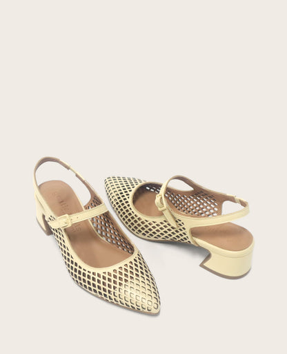 GENTLE SOULS - Gladys Perforated Leather Mary Jane Slingback Heel