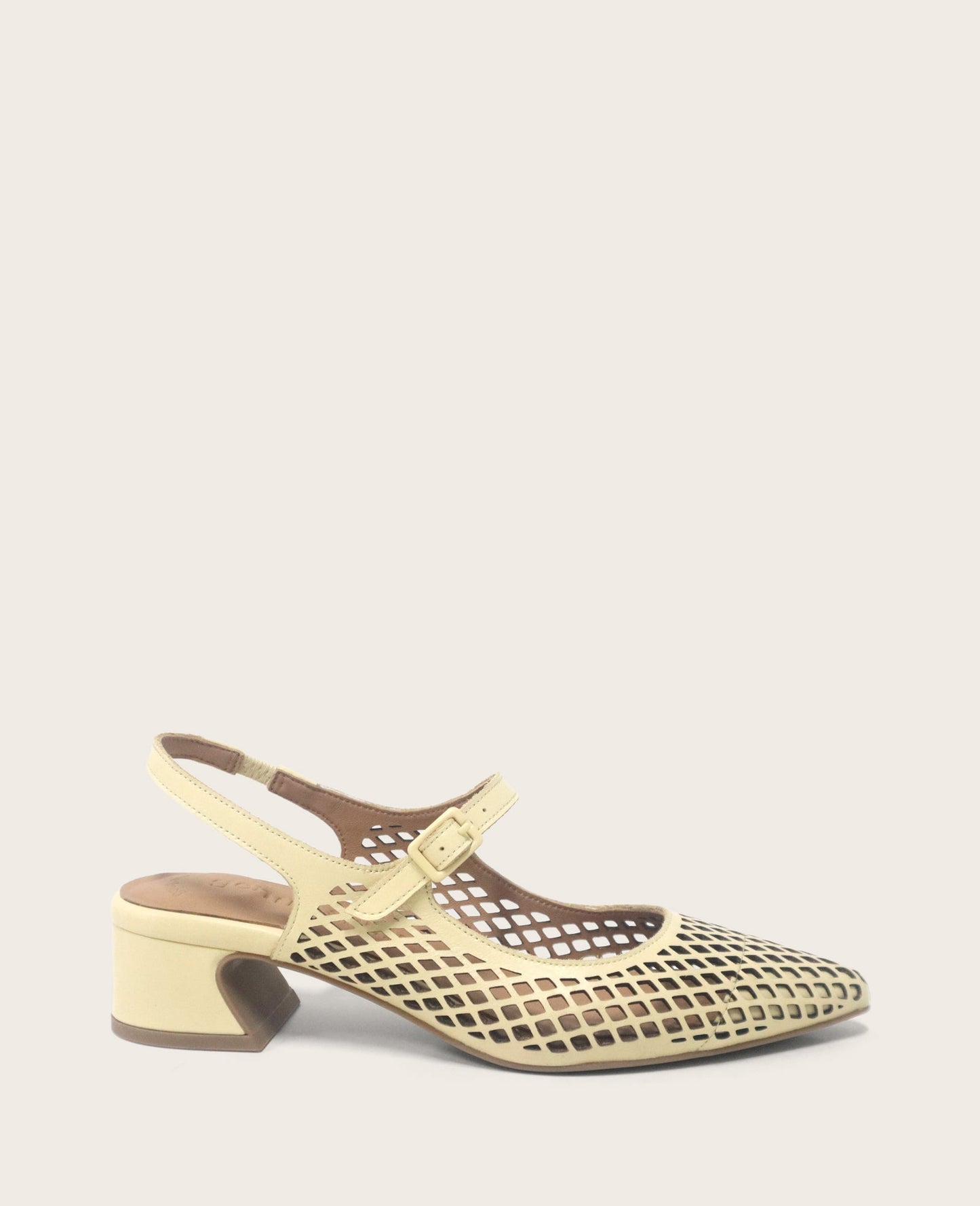 GENTLE SOULS - Gladys Perforated Leather Mary Jane Slingback Heel