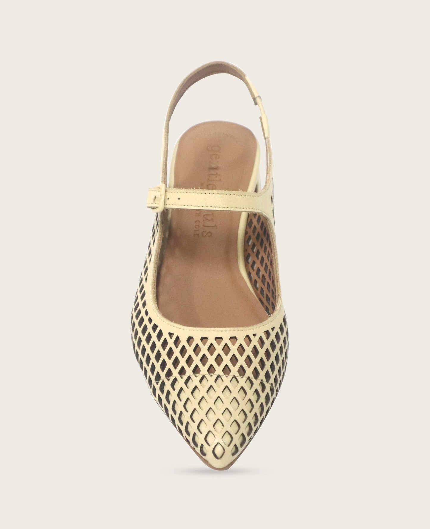 GENTLE SOULS - Gladys Perforated Leather Mary Jane Slingback Heel