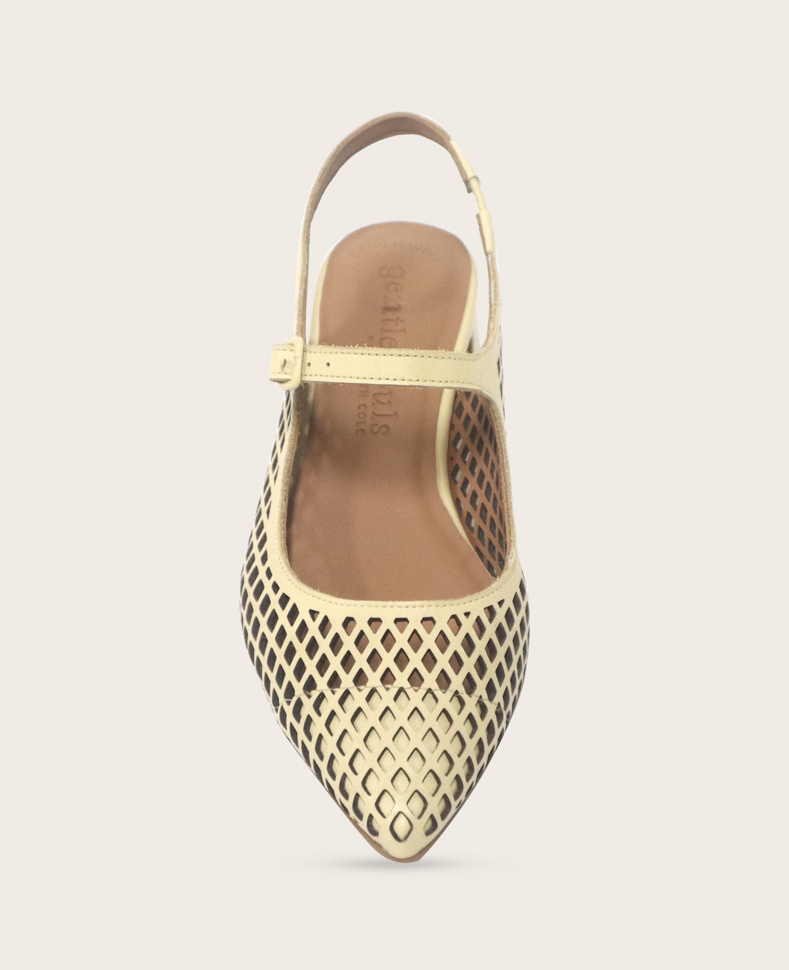 GENTLE SOULS - Gladys Perforated Leather Mary Jane Slingback Heel