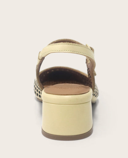GENTLE SOULS - Gladys Perforated Leather Mary Jane Slingback Heel